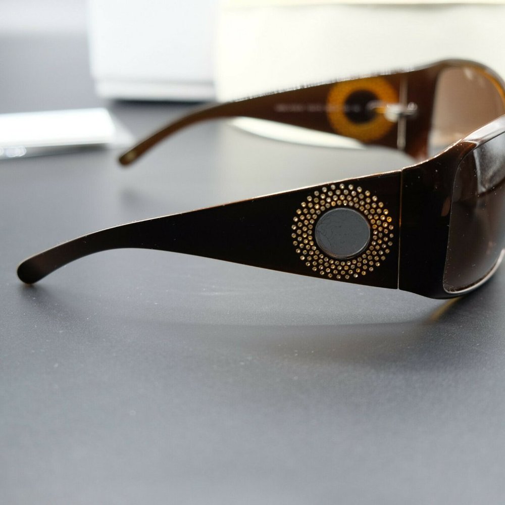 VERSACE Sunglasses 4133B 724 73 Brown Frame Lens Made in Italy - Picture 3 of 10